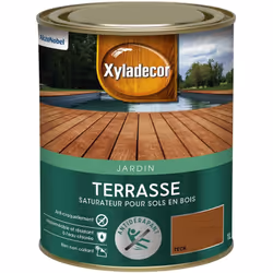 LIVRAISON OFFERTE DES 39€ D’ACHAT ET RETOUR GRATUIT ! Saturateur pour sol extérieur en bois Xyladecor terrasses mat Teck 1 L  ...