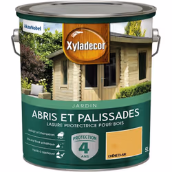 LIVRAISON OFFERTE DES 39€ D’ACHAT ET RETOUR GRATUIT ! LASURE PROTECTRICE POUR BOIS EXTÉRIEUR XYLADECOR ABRIS ET PALISSADES MA ...