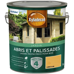 Xyladecor - Lasure protectrice pour bois extérieur - Abris et Palissades - aspect mat chêne clair 5 l
