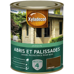 Xyladecor - Lasure protectrice pour bois extérieur - Abris et Palissades - aspect mat chêne foncé 1 l