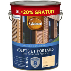 Lasure protectrice pour bois extérieur - Volets et Portails - aspect satin incolore 6 L (5 L + 1 L gratuit) - Xyladecor