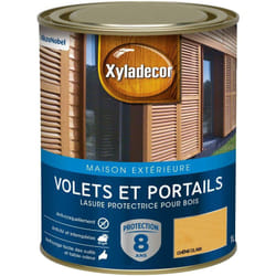 Xyladecor - Lasure protectrice pour bois extérieur - Volets et Portails - aspect satin chêne clair 1 l