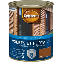 Xyladecor - Lasure protectrice pour bois extérieur - Volets et Portails - aspect satin teck 1 l