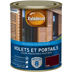 Xyladecor - Lasure protectrice pour bois extérieur - Volets et Portails - aspect satin noyer 1 l