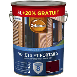 Akzonobel - Lasure protectrice pour bois extérieur - Volets et Portails - aspect satin noyer 6 l (5 l + 1 l gratuit) - Xyladecor
