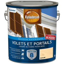 Lasure protectrice glycéro pour bois extérieur - Volets et Portails - aspect satin incolore 5 L - Xyladecor