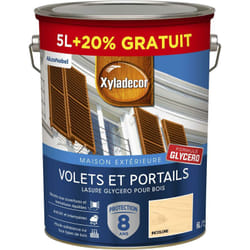 Xyladecor - Lasure protectrice glycéro pour bois extérieur - Volets et Portails - aspect satin incolore 6 l (5 l + 1 l gratuit)