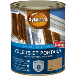 Xyladecor - Lasure protectrice glycéro pour bois extérieur - Volets et Portails - aspect satin chêne 1 l