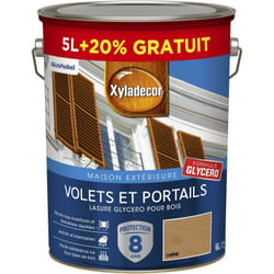 Xyladecor - Lasure protectrice glycéro pour bois extérieur - Volets et Portails - aspect satin chêne 6 l (5 l + 1 l gratuit)