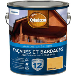 Xyladecor - Lasure protectrice pour bois extérieur - Facades et Bardages - aspect satin chêne clair 5 l