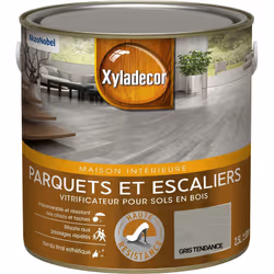 LIVRAISON OFFERTE DES 39€ D’ACHAT ET RETOUR GRATUIT ! Vitrificateur pour sols intérieurs en bois Xyladecor Parquet et Escalie ...
