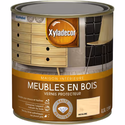 LIVRAISON OFFERTE DES 39€ D’ACHAT ET RETOUR GRATUIT ! Vernis protecteur intérieur pour les meubles en bois Xyladecor mat Inco ...