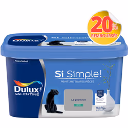 Peinture toutes pièces DULUX VALENTINE Si Simple ! SATIN Le Gris Foncé 2,5 L La peinture Dulux Valentine Si Simple! est LA pe ...