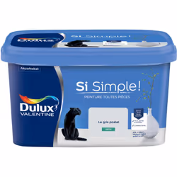Peinture toutes pièces DULUX VALENTINE Si Simple ! SATIN Le Gris Pastel 2,5 L La peinture Dulux Valentine Si Simple! est LA p ...
