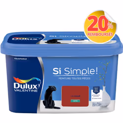 Peinture toutes pièces DULUX VALENTINE Si Simple ! SATIN Le Rouge 2,5 L La peinture Dulux Valentine Si Simple! est LA peintur ...