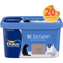 Peinture toutes pièces DULUX VALENTINE Si Simple ! SATIN Le Taupe 2,5 L La peinture Dulux Valentine Si Simple! est LA peintur ...