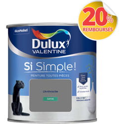 Peinture toutes pièces Dulux Valentine Si Simple Satin L'Anthracite 0,5 l