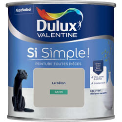 Peinture toutes pièces Dulux Valentine Si Simple Satin Le Béton 0,5 l