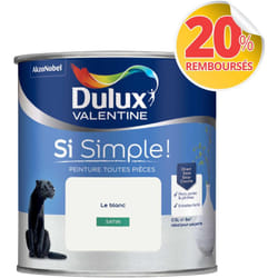 Peinture toutes pièces Dulux Valentine Si Simple Satin Le Blanc 0,5 l