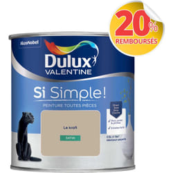 Peinture toutes pièces Dulux Valentine Si Simple Satin Le Kraft 0,5 l