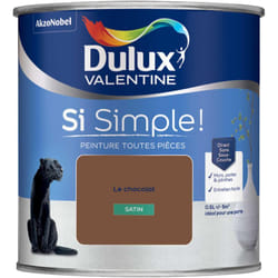 Peinture toutes pièces Dulux Valentine Si Simple Satin Le Chocolat 0,5 l