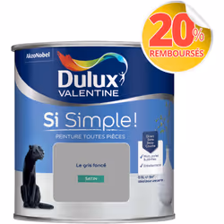 Peinture toutes pièces DULUX VALENTINE Si Simple ! SATIN Le Gris Foncé 0,5 L La peinture Dulux Valentine Si Simple! est LA pe ...