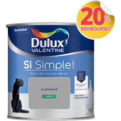 Peinture toutes pièces Dulux Valentine Si Simple Satin Le Gris Foncé 0,5 l