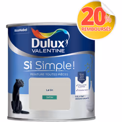 Peinture toutes pièces DULUX VALENTINE Si Simple ! SATIN Le Lin 0,5 L La peinture Dulux Valentine Si Simple! est LA peinture  ...