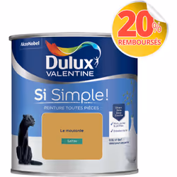 Peinture toutes pièces DULUX VALENTINE Si Simple ! SATIN Le Moutarde 0,5 L La peinture Dulux Valentine Si Simple! est LA pein ...