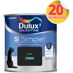 Peinture toutes pièces Dulux Valentine Si Simple Satin Le Noir 0,5 l