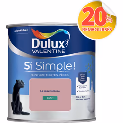Peinture toutes pièces DULUX VALENTINE Si Simple ! SATIN Le Rose intense 0,5 L La peinture Dulux Valentine Si Simple! est LA  ...