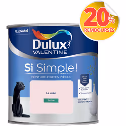 Peinture toutes pièces DULUX VALENTINE Si Simple ! SATIN Le Rose 0,5 L La peinture Dulux Valentine Si Simple! est LA peinture ...