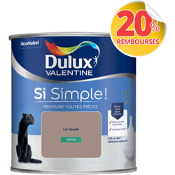 Peinture toutes pièces Dulux Valentine Si Simple Satin Le Taupe 0,5 l
