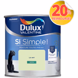 Peinture toutes pièces DULUX VALENTINE Si Simple ! SATIN Le Vert 0,5 L La peinture Dulux Valentine Si Simple! est LA peinture ...