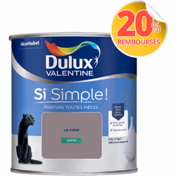 Peinture toutes pièces DULUX VALENTINE Si Simple ! SATIN Le Violet 0,5 L La peinture Dulux Valentine Si Simple! est LA peintu ...