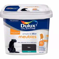 LIVRAISON OFFERTE DES 39€ D’ACHAT ET RETOUR GRATUIT ! Peinture de rénovation Dulux Valentine Simple & Deco Meubles Satin Blan ...