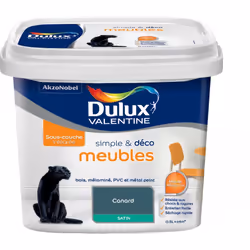 LIVRAISON OFFERTE DES 39€ D’ACHAT ET RETOUR GRATUIT ! Peinture de rénovation Dulux Valentine Simple & Deco Meubles Satin Noir ...