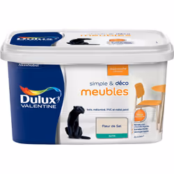 LIVRAISON OFFERTE DES 39€ D’ACHAT ET RETOUR GRATUIT ! Peinture de rénovation Dulux Valentine Simple & Deco Meubles Satin Fleu ...