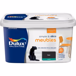 LIVRAISON OFFERTE DES 39€ D’ACHAT ET RETOUR GRATUIT ! Peinture de rénovation Dulux Valentine Simple & Deco Meubles Satin Noir ...
