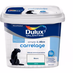 LIVRAISON OFFERTE DES 39€ D’ACHAT ET RETOUR GRATUIT ! Peinture De Rénovation Dulux Valentine Simple & Deco Carrelage Satin Bl ...