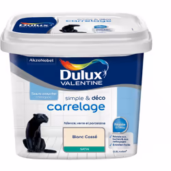 LIVRAISON OFFERTE DES 39€ D’ACHAT ET RETOUR GRATUIT ! Peinture De Rénovation Dulux Valentine Simple & Deco Carrelage Satin Bl ...