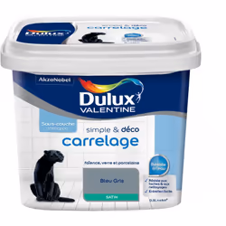 LIVRAISON OFFERTE DES 39€ D’ACHAT ET RETOUR GRATUIT ! Peinture De Rénovation Dulux Valentine Simple & Deco Carrelage Satin Bl ...