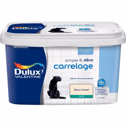 LIVRAISON OFFERTE DES 39€ D’ACHAT ET RETOUR GRATUIT ! Peinture De Rénovation Dulux Valentine Simple & Deco Carrelage Satin Bl ...