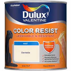 LIVRAISON OFFERTE DES 39€ D’ACHAT ET RETOUR GRATUIT ! Dulux Valentine Murs & Boiseries : Color Resist Murs & Boiseries Mat, r ...