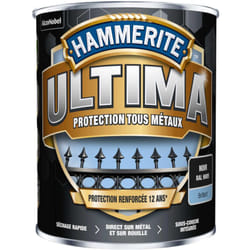 Hammerite - Peinture métal acrylique ultima Brillant Noir 0,75L