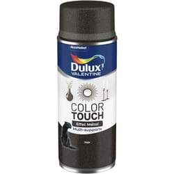 Dulux Valentine - Peinture Aérosol Color Touch - Effet Métal Noir Métallisé 400 ml