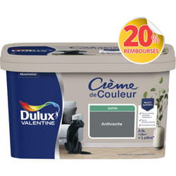 Dulux Valentine - Peinture Crème De Couleur Satin Anthracite 2,5 l
