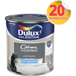 Dulux Valentine - Peinture Crème De Couleur Mat Anthracite 0,5 l