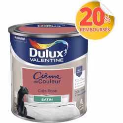 LIVRAISON OFFERTE DES 39€ D’ACHAT ET RETOUR GRATUIT ! Dulux Valentine Crème de couleur : La peinture Dulux Valentine Crème de ...