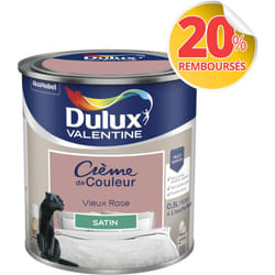 Dulux Valentine - Peinture Crème De Couleur Satin Vieux Rose 0,5 l